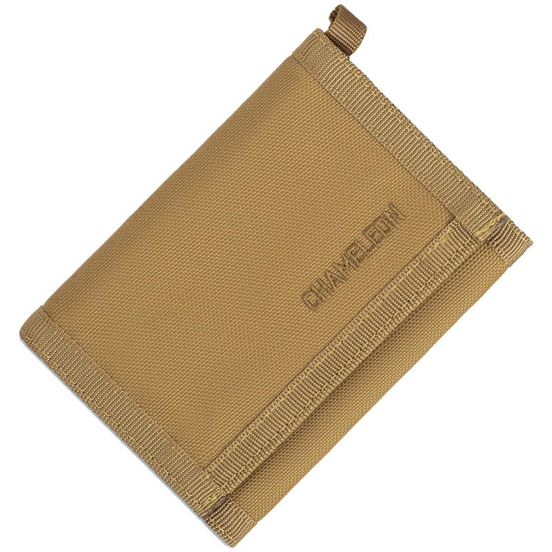 Chameleon Trifold Mens Nylon Wallet-Military Tactical Men Wallets- ID Card Holder - Canvas Thin Front Pocket Travel Wallet-Coin Zipper Pocket - Image 1